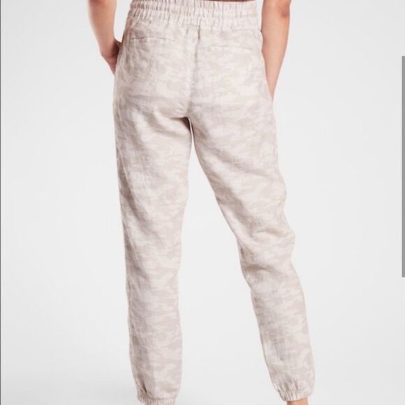Athleta‎ Cabo tide linen joggers camo women’s size 16 - Picture 2 of 10